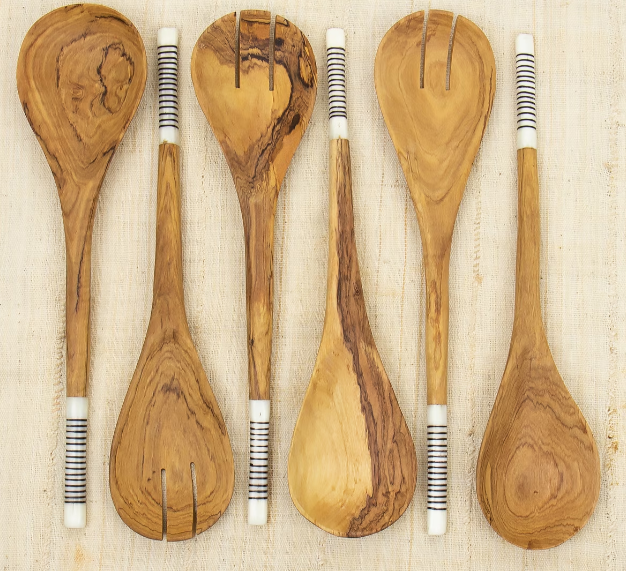 Salladsbestick "Stripe" - LES Gallery